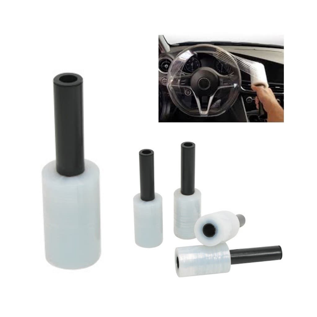 Kit 20 rolos filme stretch Profissional Premium protetor de volante e objetos