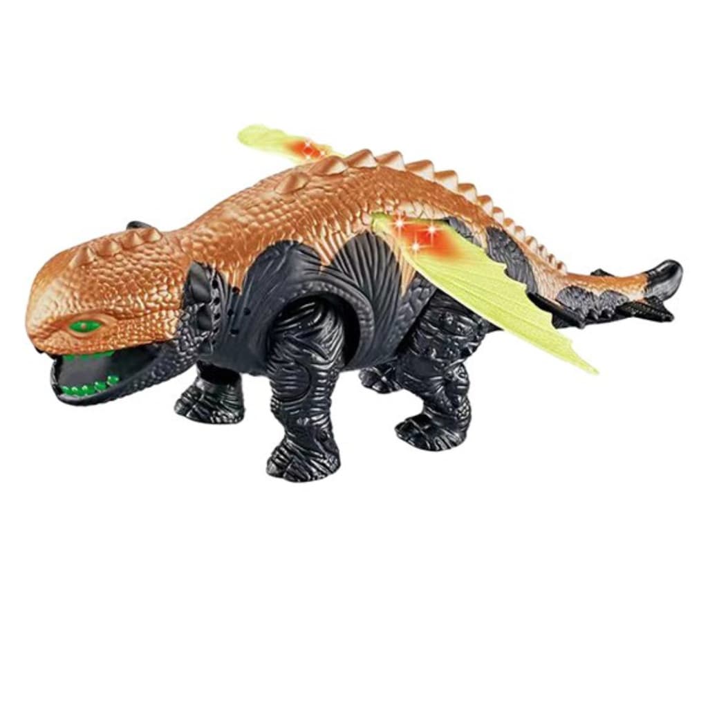 Dinossauro a Pilha Dragão Com Asas Anda Emite Som e Luz 25cm Infantil
