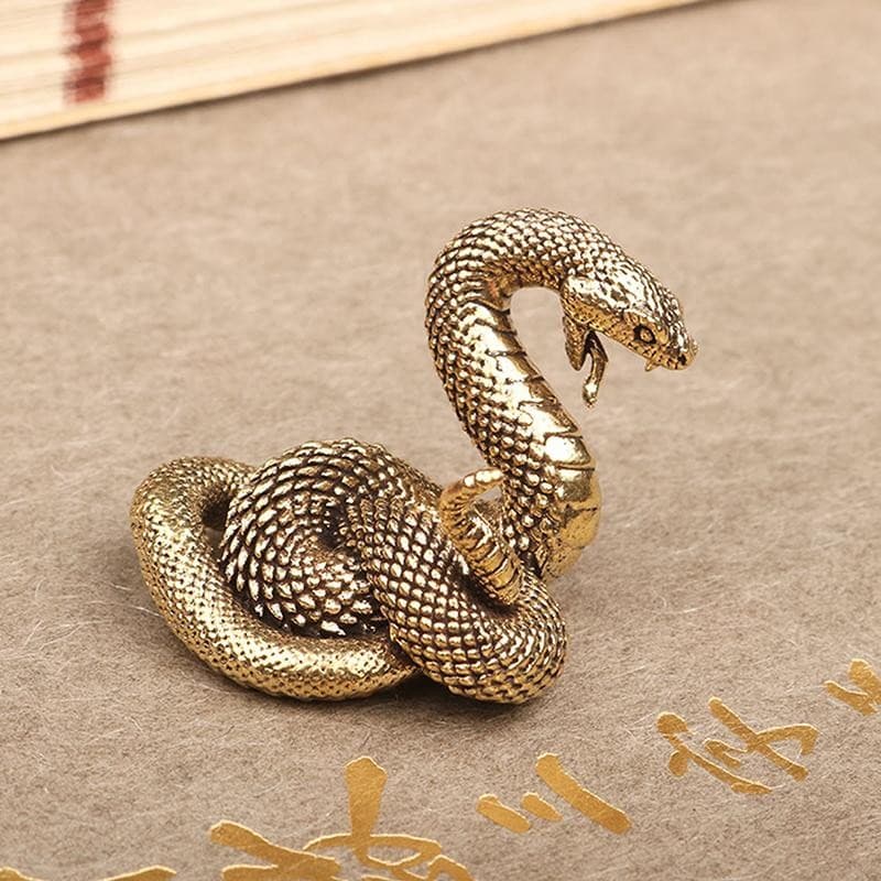 Decorações De Ornamento De Cobra De Cobre Vintage , Chá , Animal De Estimação , Estatuetas De Boa , Miniatu