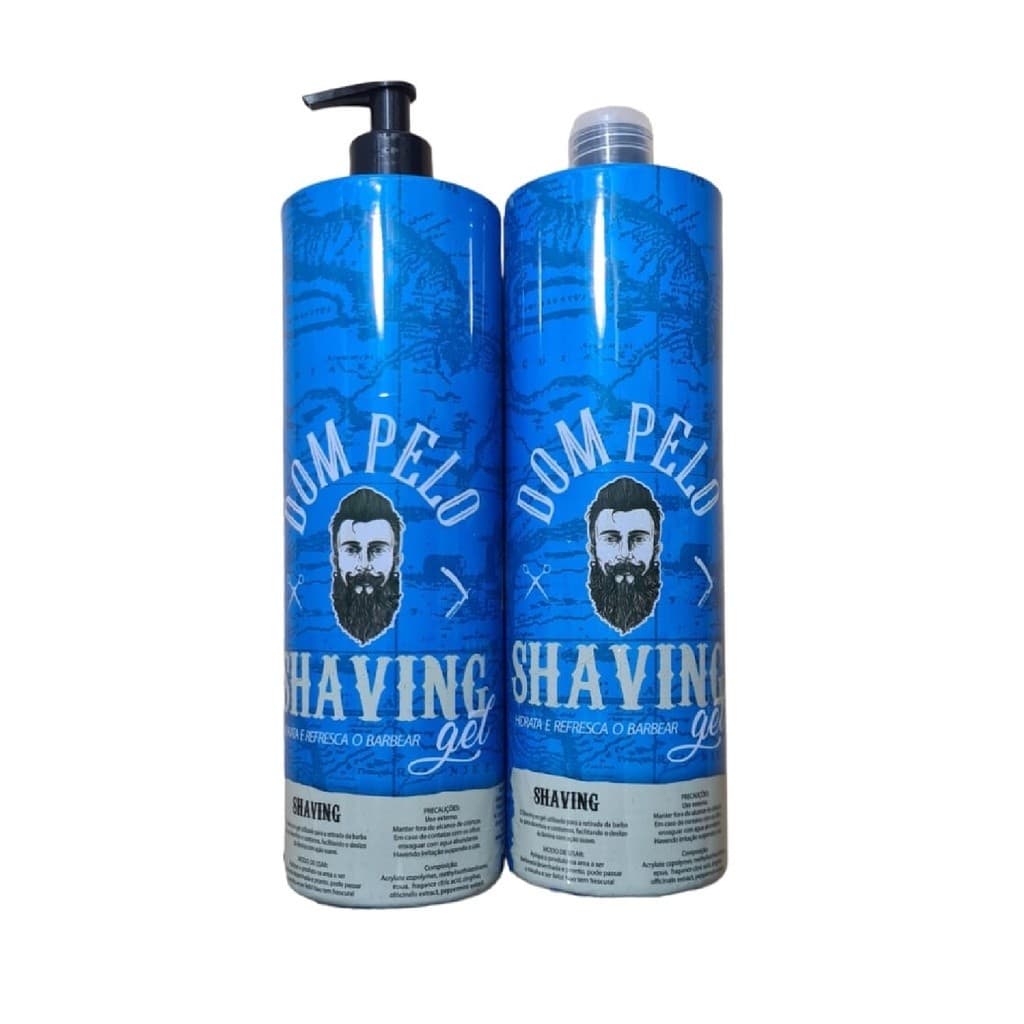 Kit 2 Shaving Dom Pelo Profissional 1 Litro Pronta Entrega Envio Imediato