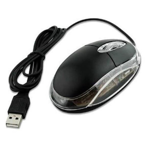 Mouse Mini Óptico Com Led E Com Fio USB