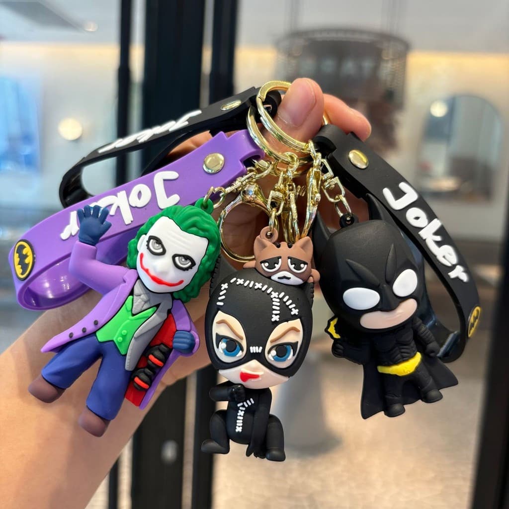 Pingente de Boneco da Mulher-Gato do Super-Herói, Joker, para Chaveiro de Carro