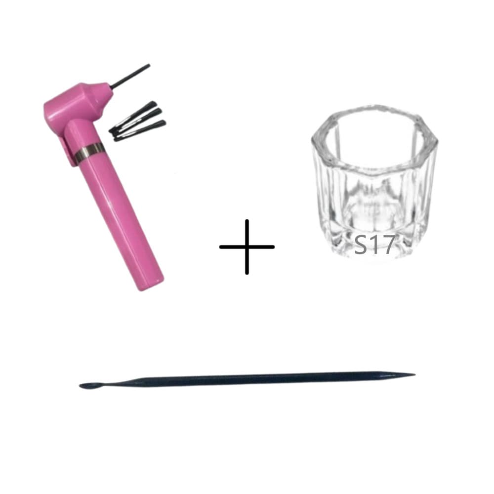 Kit Misturador de Henna Mini Mix Pigmentos e Copo Dappen para Micropigmentação S-15