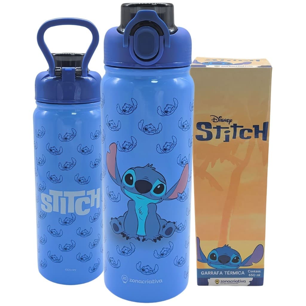 Garrafa Térmica Galaxy 650ml Stitch Academia Faculdade