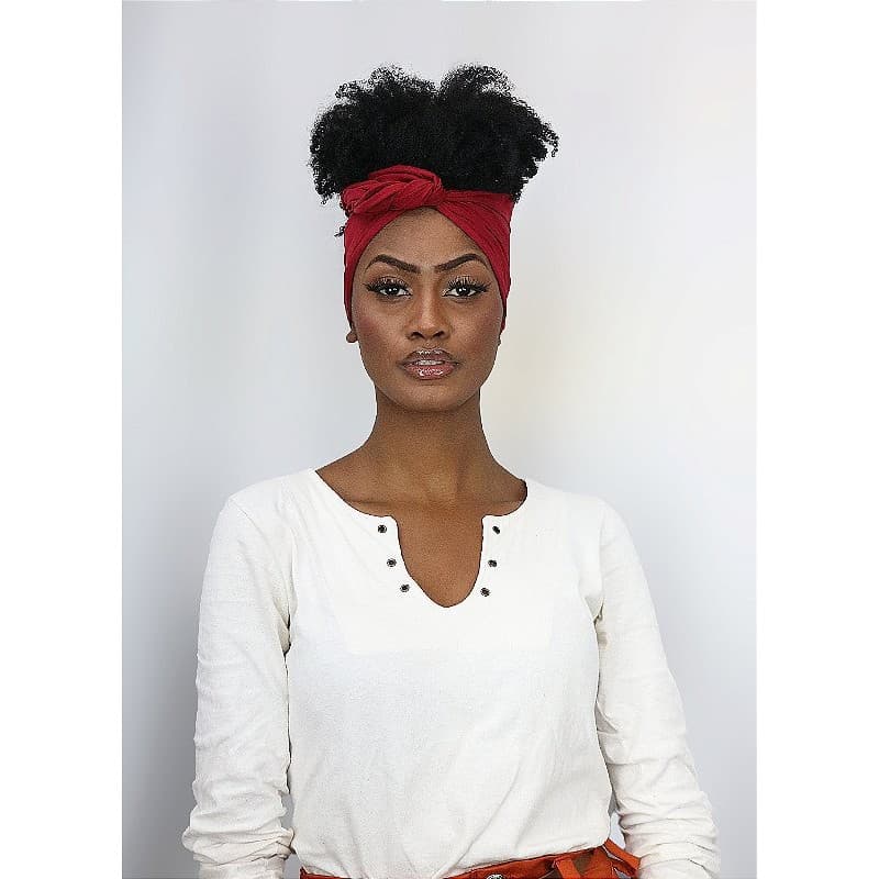 Turbante Aramado Viscose - Vermelho Escuro- Mundo Afro Perfecta