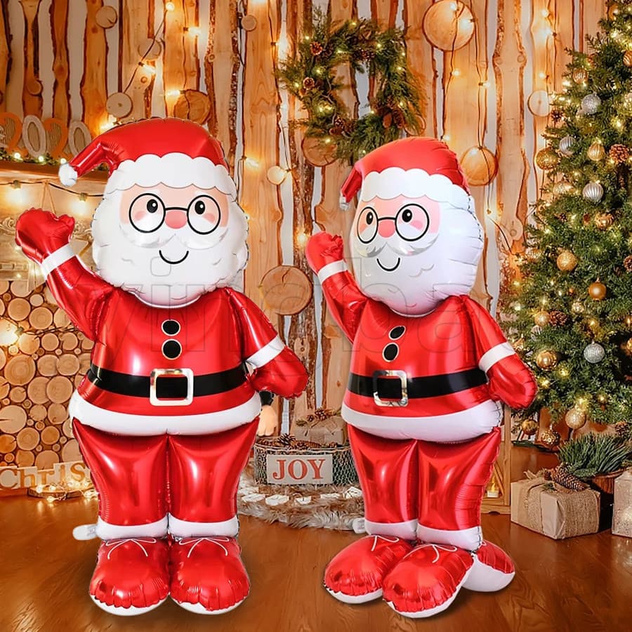 Balão De Natal Grande Papai Noel Decorativo Folha De Alumínio Para Festa Suprimentos Decorativos