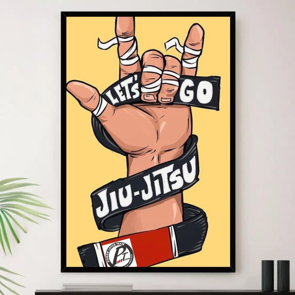 Quadro Jiu Jitsu Faixa Preta Luta Decorativo
