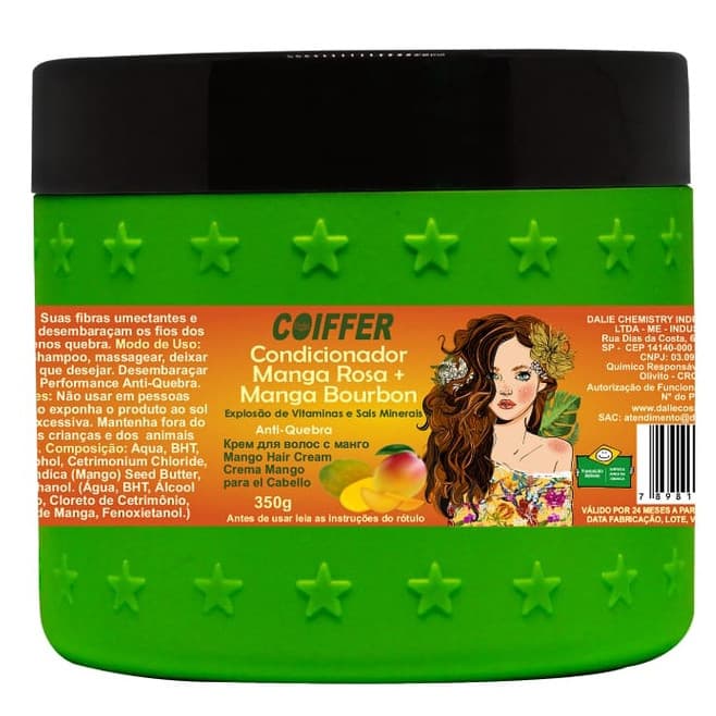 Condicionador Coiffer Manga Rosa + Manga Bourbon 350g: Nutrição, Maciez e Perfume Delicioso