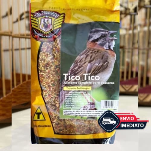 Ração TICO TICO Ticão Tico-Rei Galo Campina Cardeal Tal Pássaros 500gr