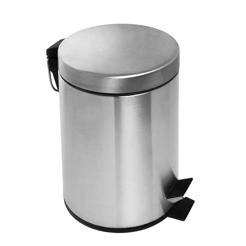 Lixeira Com Pedal E Balde Interno Ágata Inox 2,7 Litros Mor Cor Cinza