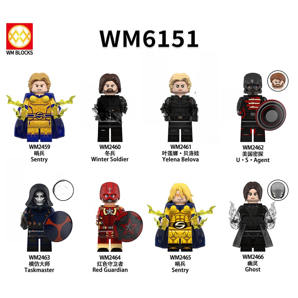 Blocos De Construção Figuras Brinquedo colecao de personagens WM2459 WM2463 WM2465 WM2466