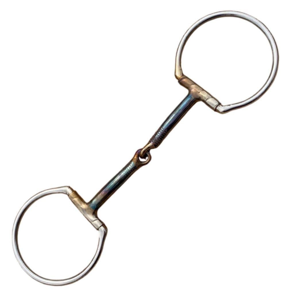 Bridão D Grande Para Cavalo em Inox Com Bocal Articulado Em Ferro Envio Imediato