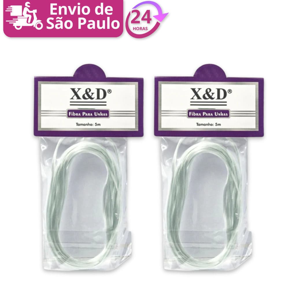 Kit Com 2 Fibra De Vidro 5m Xed Alongamento De Unhas De Gel Nail Tips Acrigel Manicure Profissional