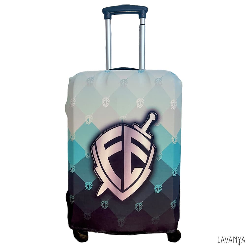 Capa de Mala Escudo Fé 4 cores, viajando com fé e proteção