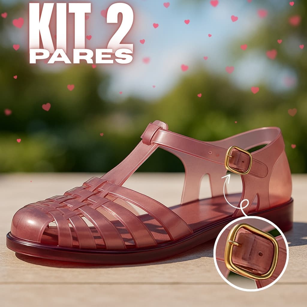 Kit 2 Pares Sandália Feminina Aranha Confortável e Macia para o Verão - Possession