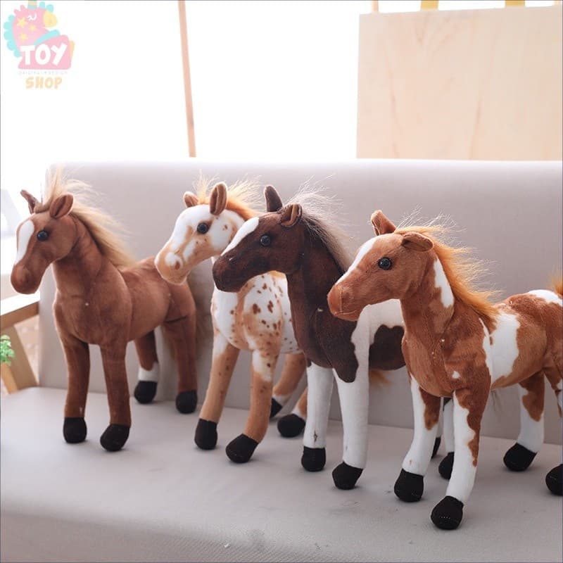 Mais Simulação de Pelúcia de Pelúcia de Pelúcia de Cavalo Modelo Boneca Ornamentos