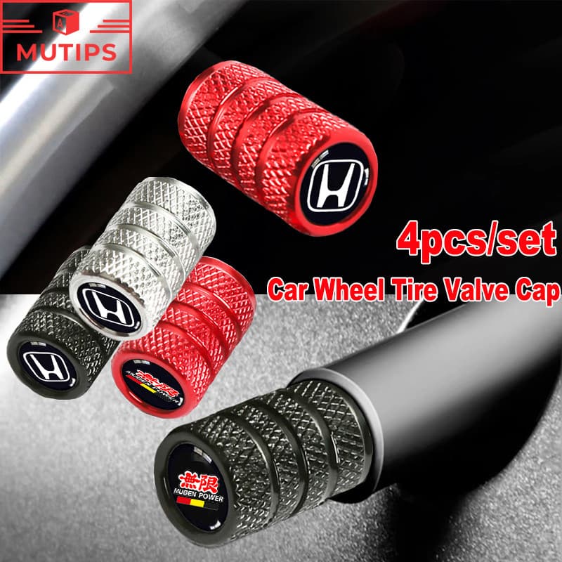Honda 4 Pçs Tampa Da Haste Válvula De Ar Do Pneu Carro Roda Capa Poeira Para Mugen HR-V Ajuste Civic Cidade Hatch Hrv ZR