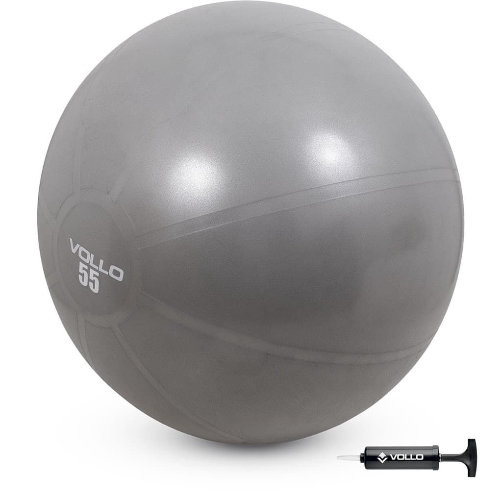 Bola Suiça Gym Ball Para Pilates e Yoga 55cm Com Bomba de Inflar Vollo