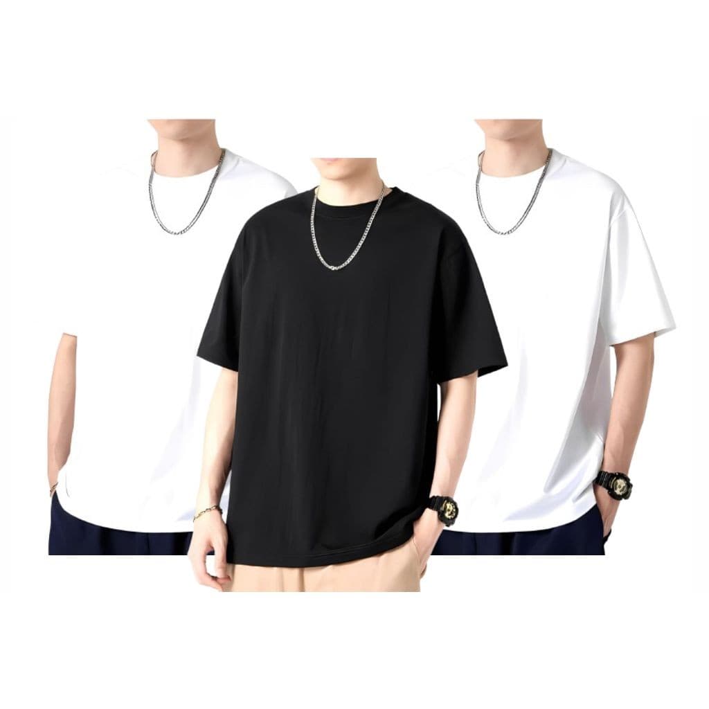 3 Camiseta Lisa Masculina Camisa Básica Algodão Manga Curta