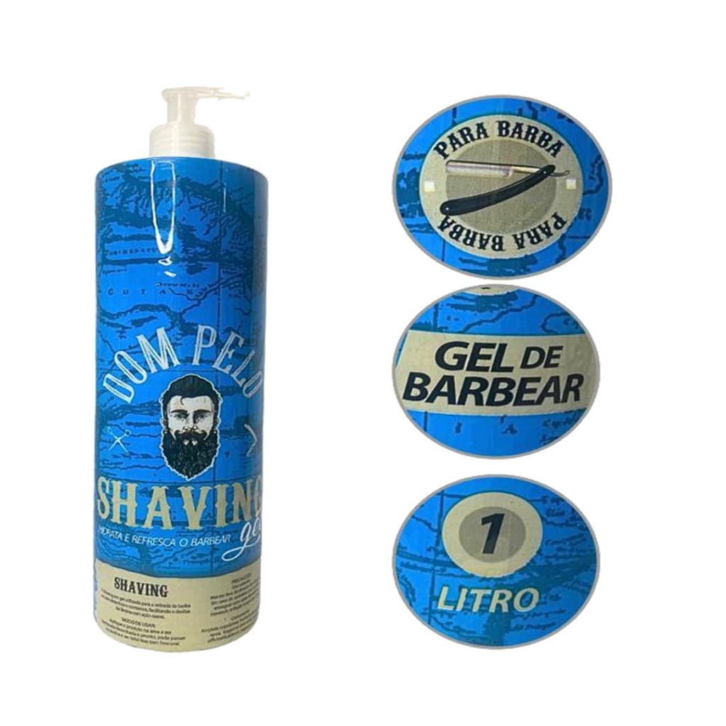 Shaving Gel Dom Pelo 1kg Profissional - Barba Suave Sem Irritações - Envio Imediato