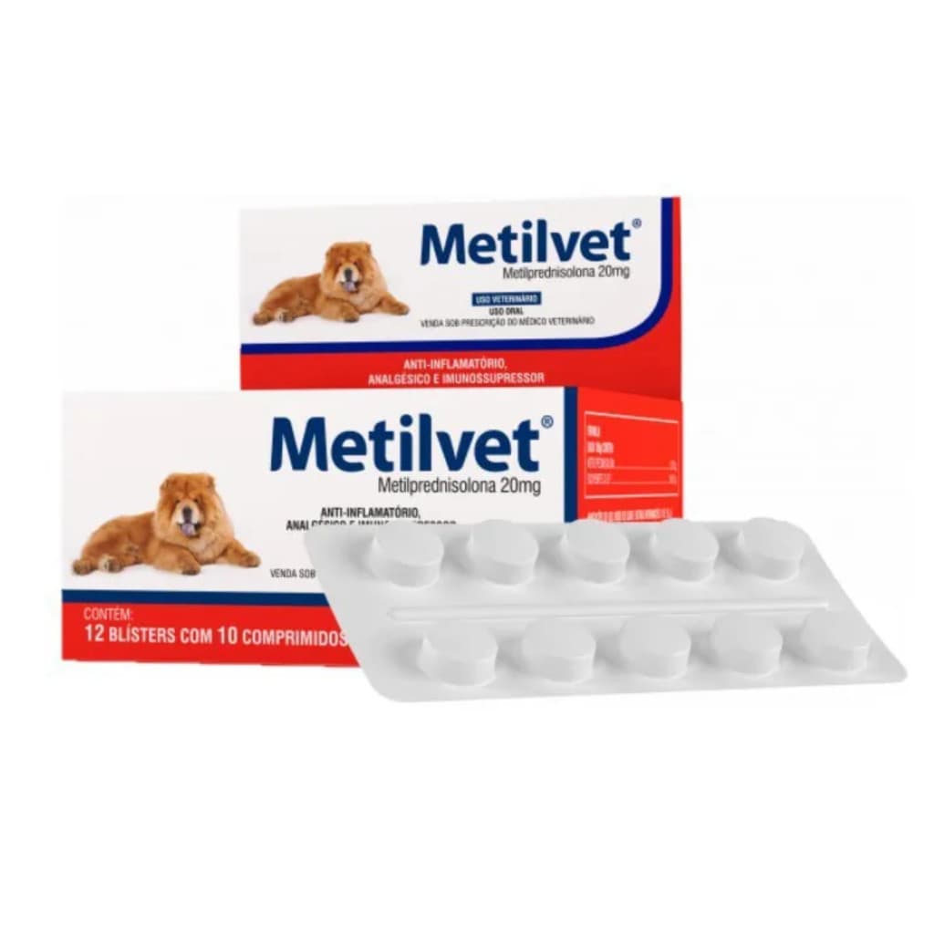 Anti-Inflamatório Metilvet 20mg 10 Comprimidos