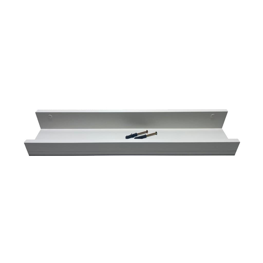 Prateleira Porta Condimentos MDF Branco - Calha De Parede 60cm Para Cozinha Moderna