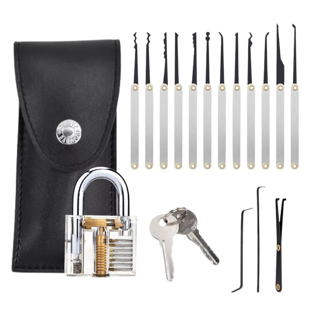 Kit Treinamento Micha Abertura Cadeado Transparente Chaveiro