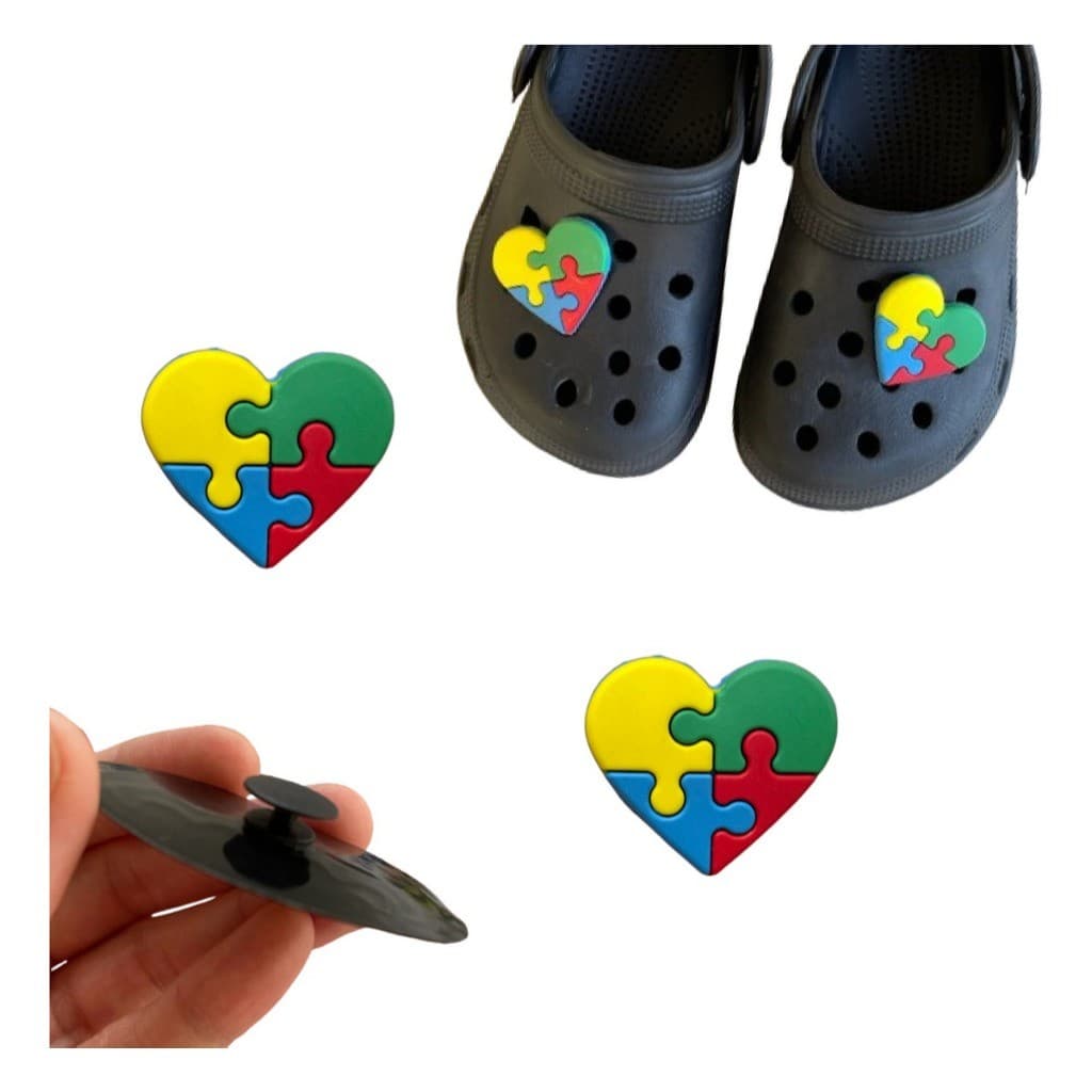 Kit 2 Pins Bottons Emborrachados Autismo Autista concientização