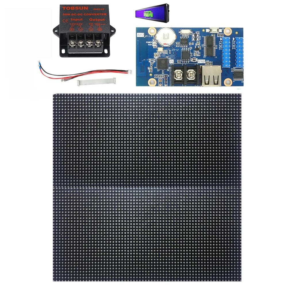 Painel Led P2.5 Full Color 16x16cm + Placa Wf2 + Conversor