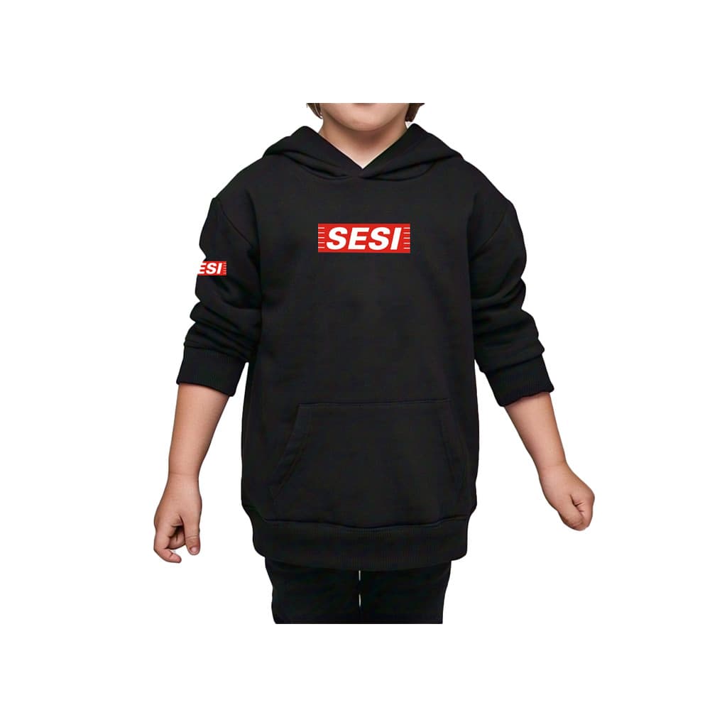Blusa Moletom Uniforme Escolar Sesi Infantil Juvenil Preto