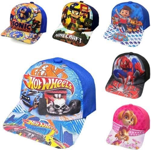 Boné infantil Chapéu Masculino personagens princesas super-heróis menino e menina coegulagem h. aranha patrol