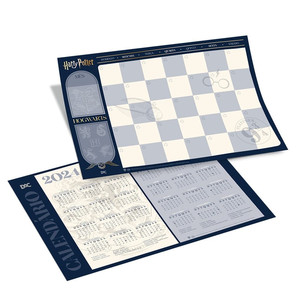 Bloco Mensal 12 Folhas + Calendário Harry Potter - DAC