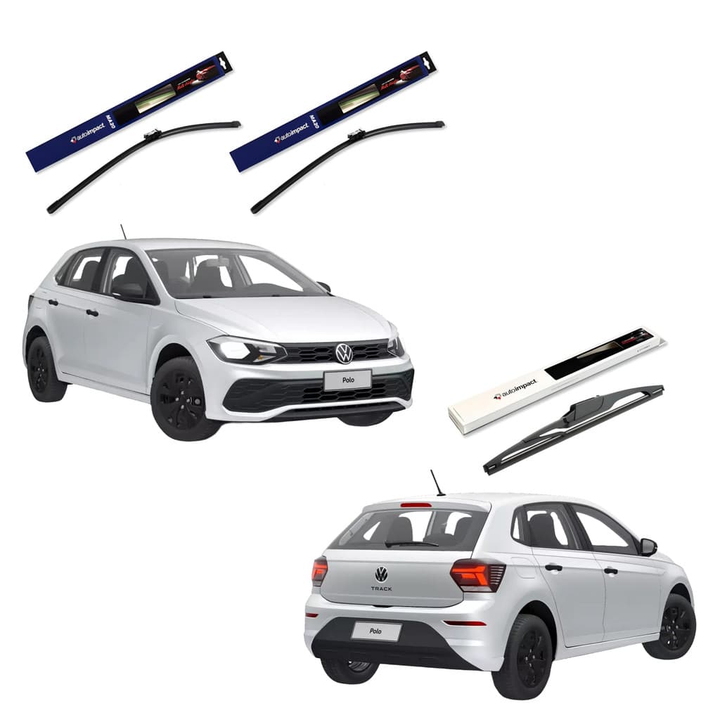 Kit 3 Palhetas Limpador Parabrisa Autoimpact - Volkswagen Polo 2002 em diante