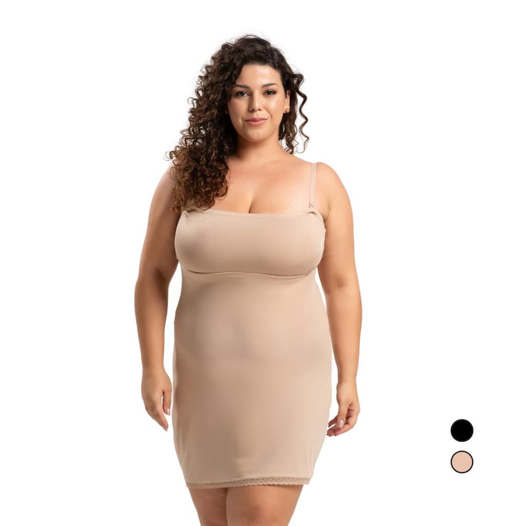 Combinete Anágua Vestido Plus Size Segunda Pele Tomara Que Caia