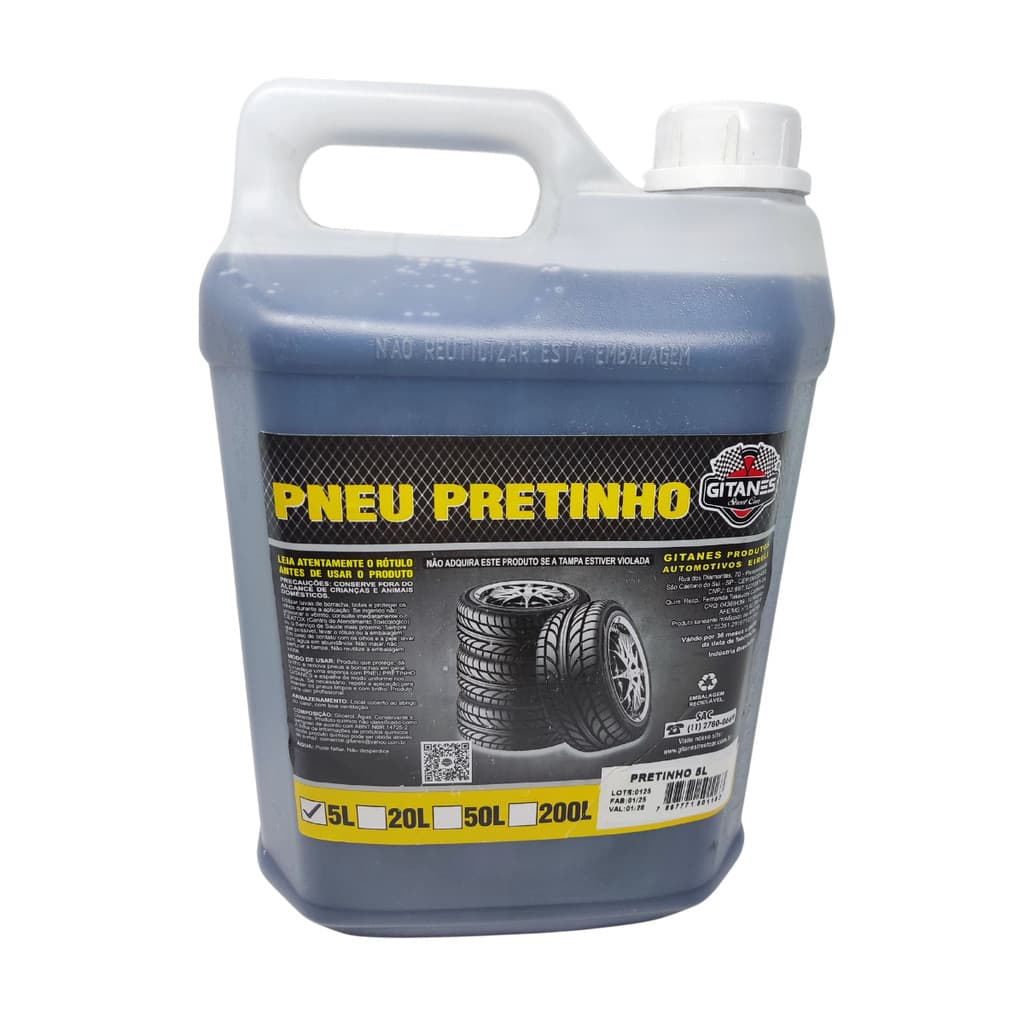 Pneu Pretinho Limpa Pneu Concentrado GITANES 5 Litros