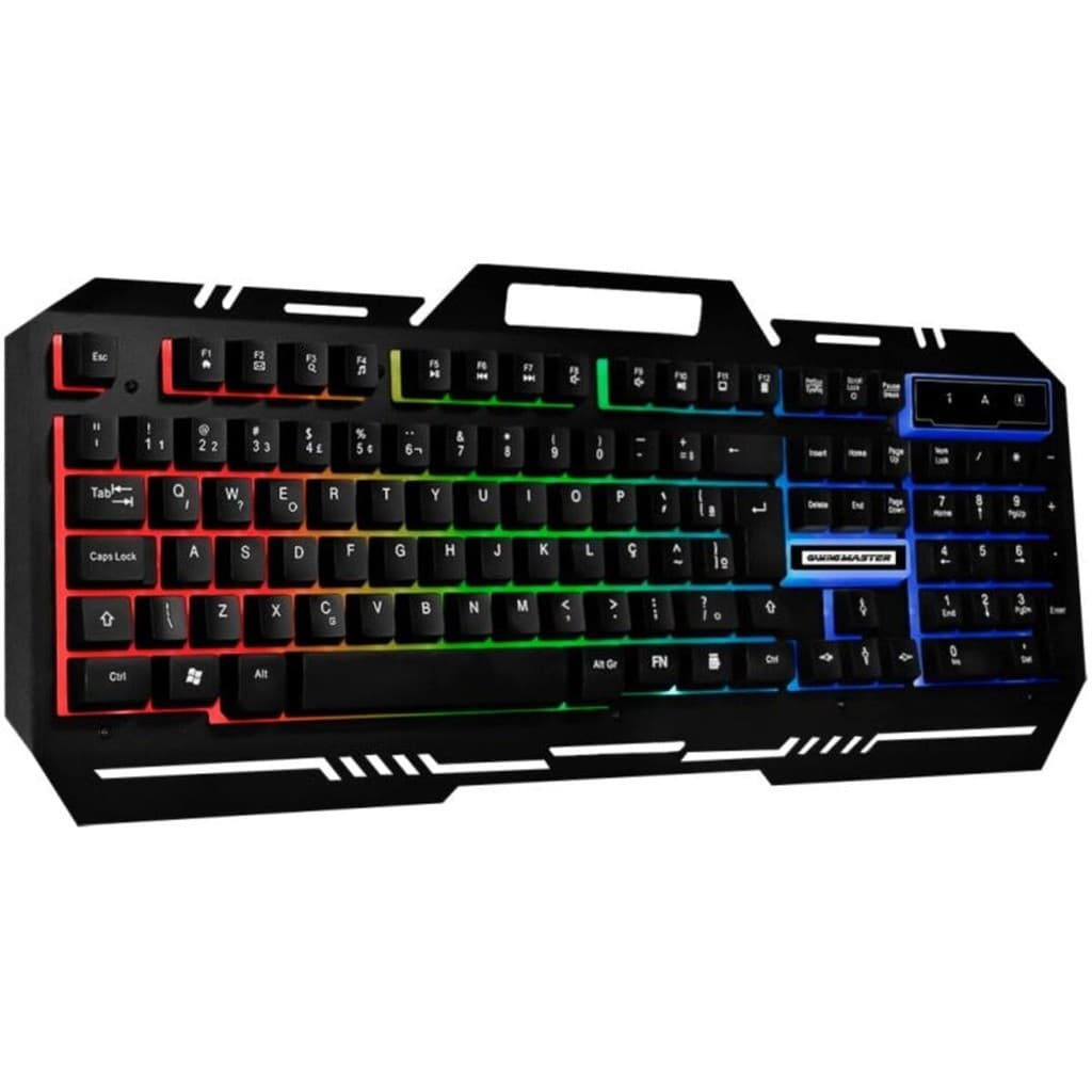Teclado Gamer K-mex KM-M712 USB Fusion 3 Cores em Led