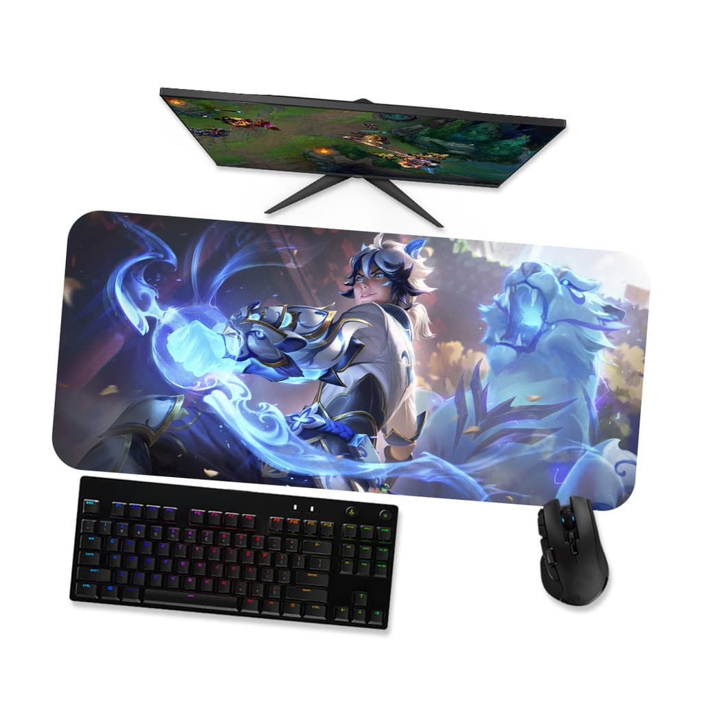 Mouse Pad Gamer Grande  LoL EZREAL PROTETOR DA PORCELANA 1  90x40 80x40 60x40 70x30 45x40