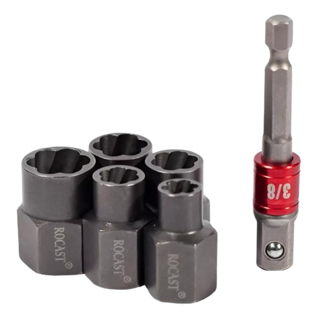 JOGO DE EXTRATORE DE PARAFUSO E PORCA (6 PCS) ROCAST