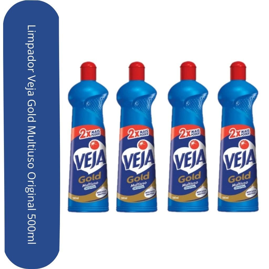 Kit com 4 Limpador Veja Gold Multiuso Original 750ml