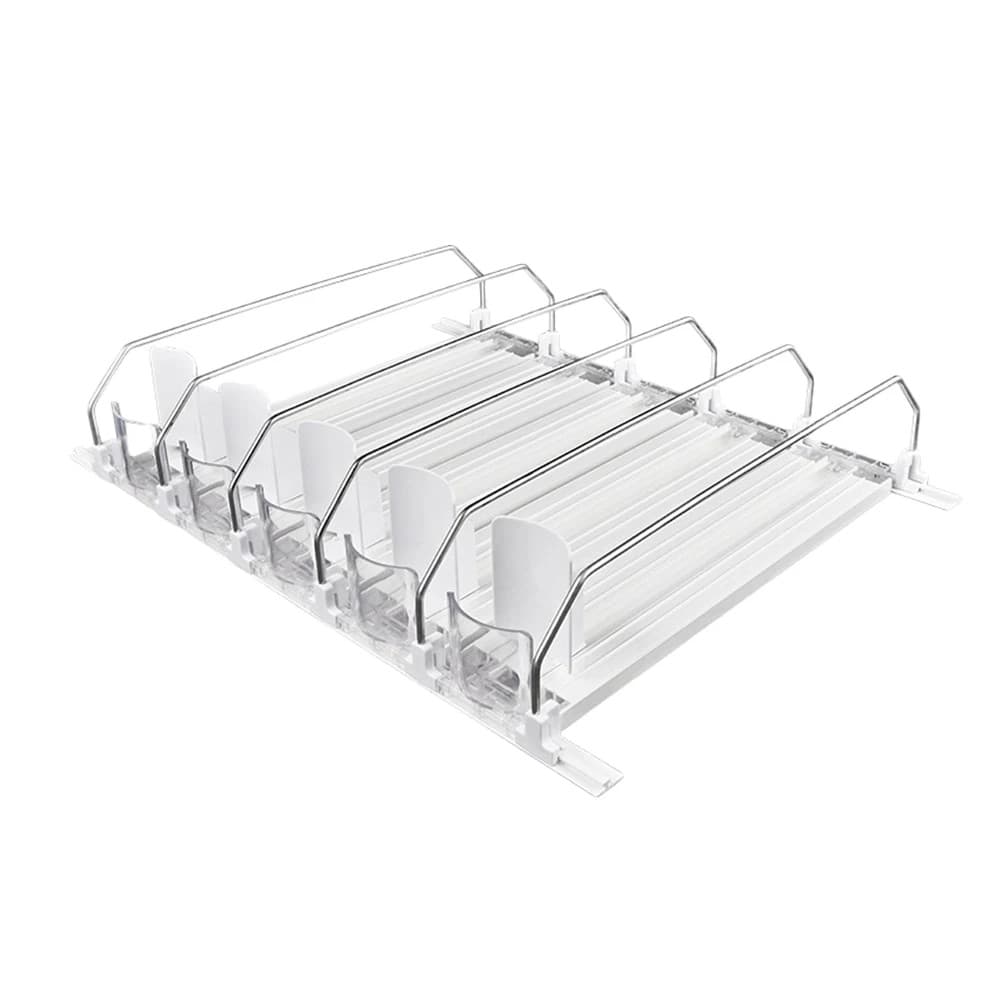 Organizador de Latas para Geladeira 5 Guias Auto Deslizante