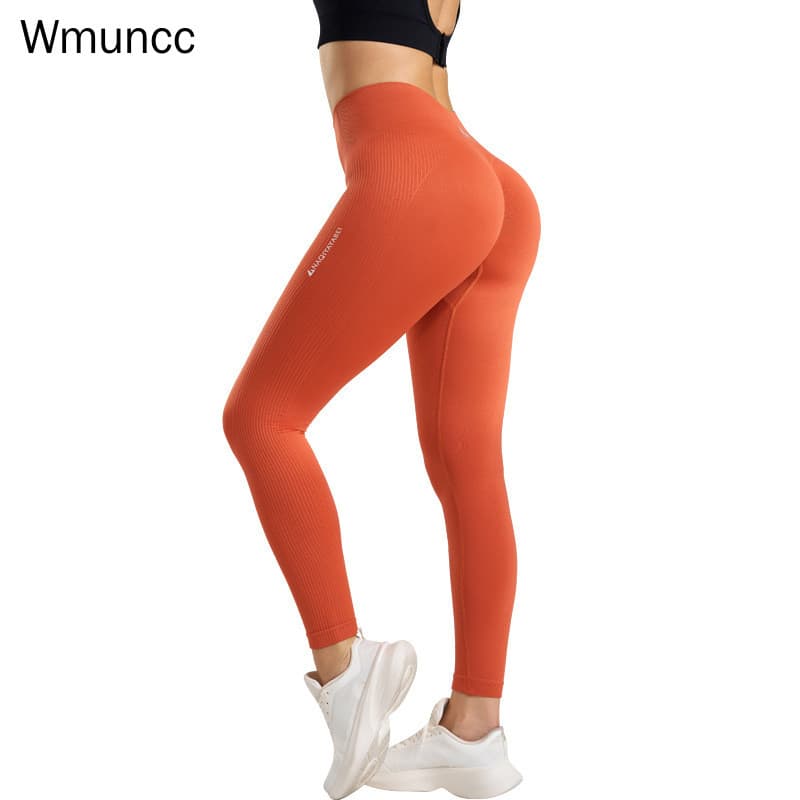 Wmuncc 2026【Nova cor】esportes Fitness Leggings mulheres calças de Yoga cintura alta Hip Lift respirável correndo fogão