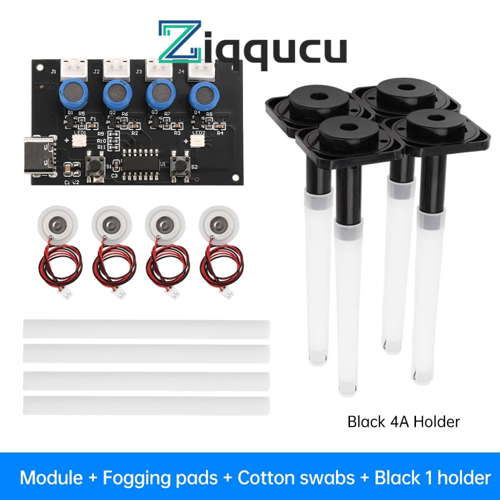 ZIQQUCU DC5V Módulo Umidificador De Segunda Geração De Quatro Sprays Com Placa De Controle De Atomização De Iluminação D