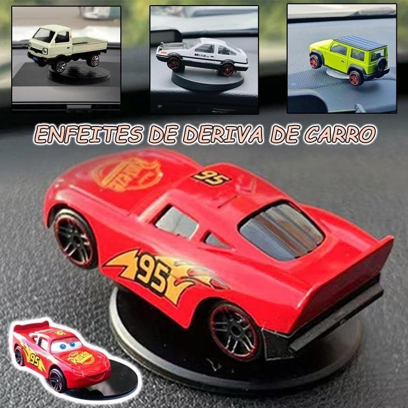 McQueen Drift Painel De Carro Decoração Filme Periférico Estatueta Balanço Brinquedo De 1 : 64 Estátua De Liga De Alumín
