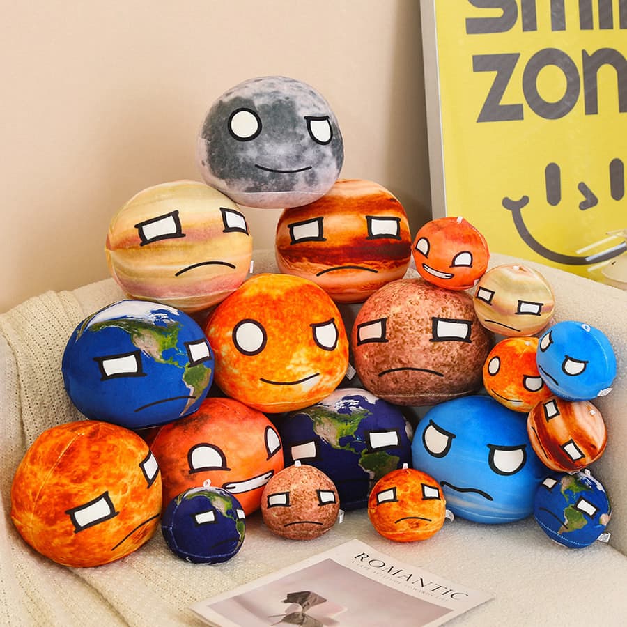 Simulação do sistema solar universo planeta bolinhos de pelúcia nove planeta pingentes terra marte presentes engraçados