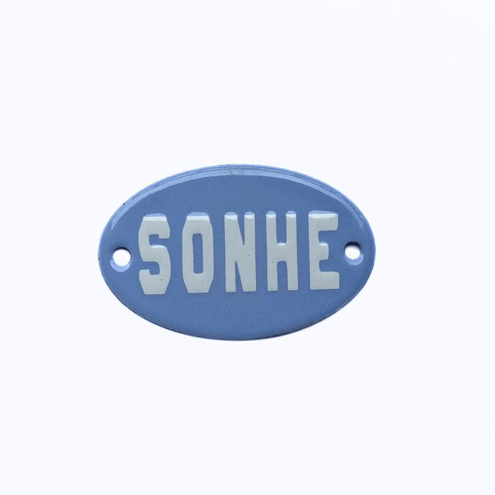 Placa Decorativa Esmaltada - Sonhe - Casa Toco