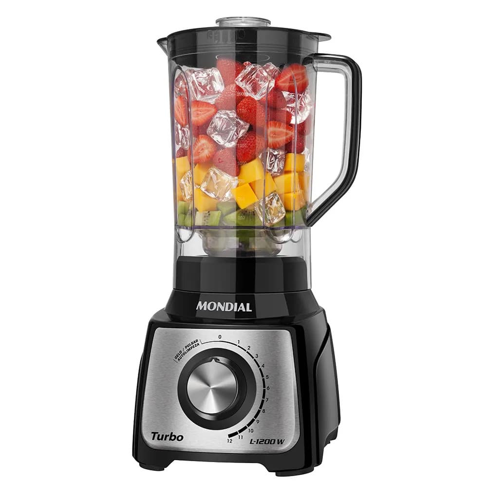Liquidificador Turbo Black 1200W Mondial L1200 Bi Preto 220V