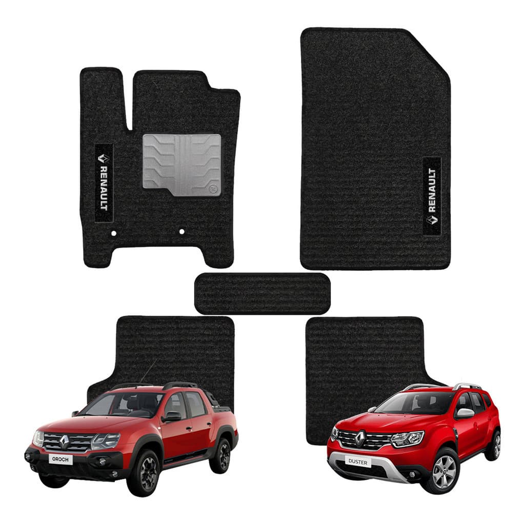 Kit de tapetes 5 peças específico Duster Oroch 2016 17 ... 23 2025