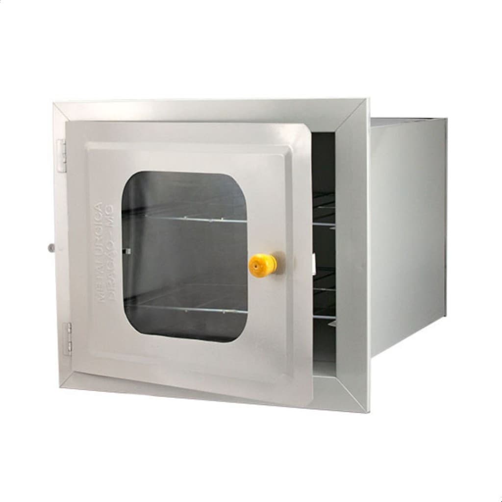 Forninho De Embutir Fogão Lenha Frente Vidro 50x35x30