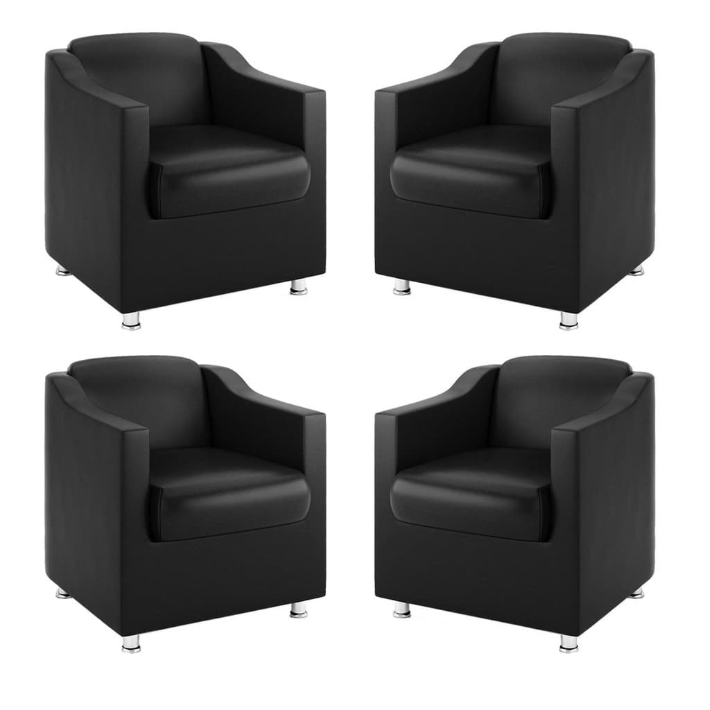 Kit 4 Poltronas para Recepção Clínica Dentista – Balaqui