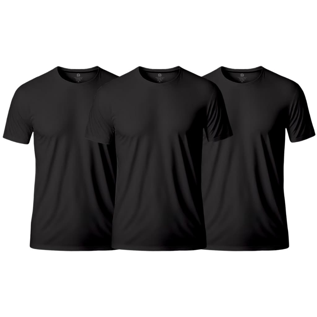 Kit 3 Camisas Camisetas Lisas SB Masculina 100% Algodão Fio 30.1 P ao GG e Plus Size G1 ao G9